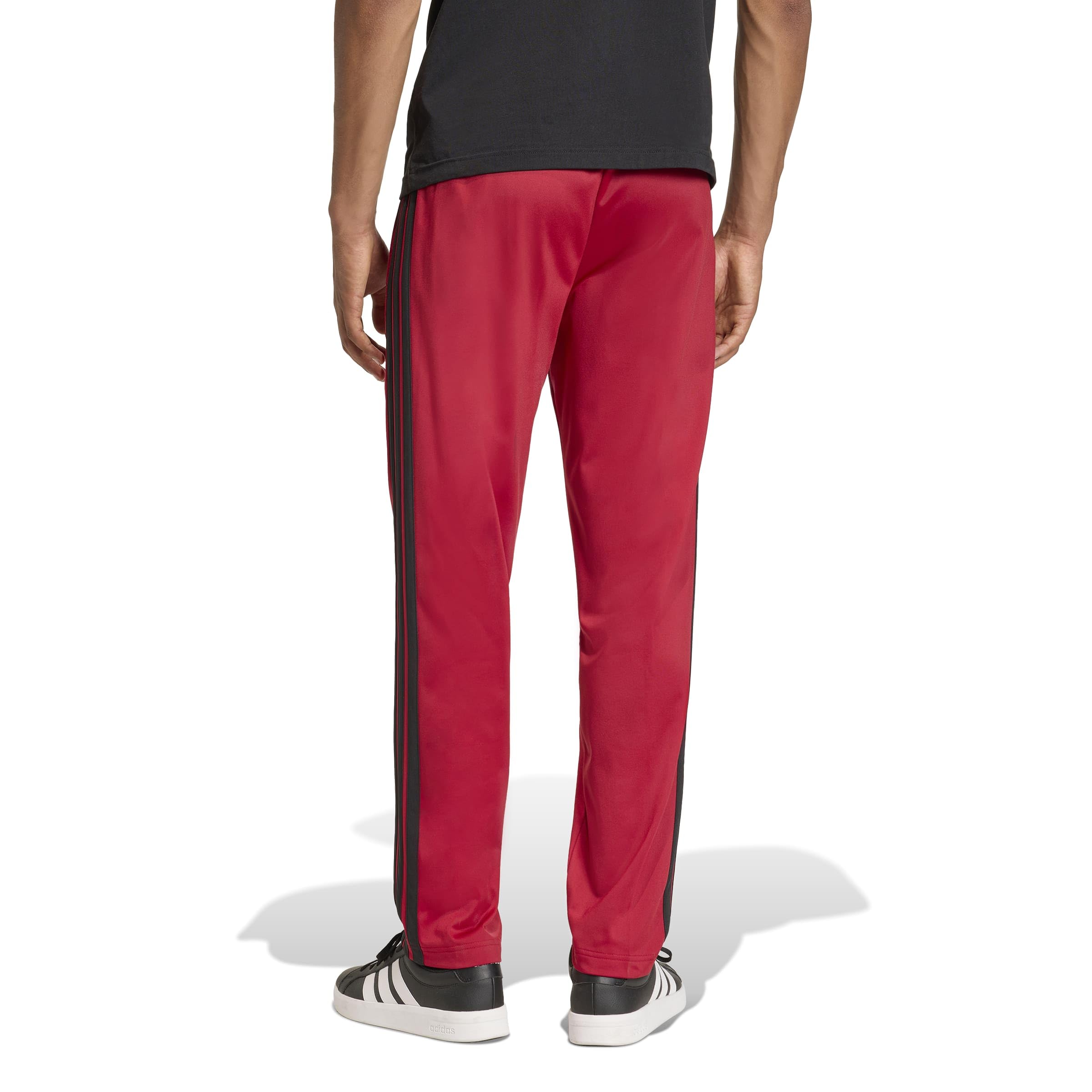 Adidas Men's 3-Stripes Tricot Opem Hem Track Pants, Maroon, Small