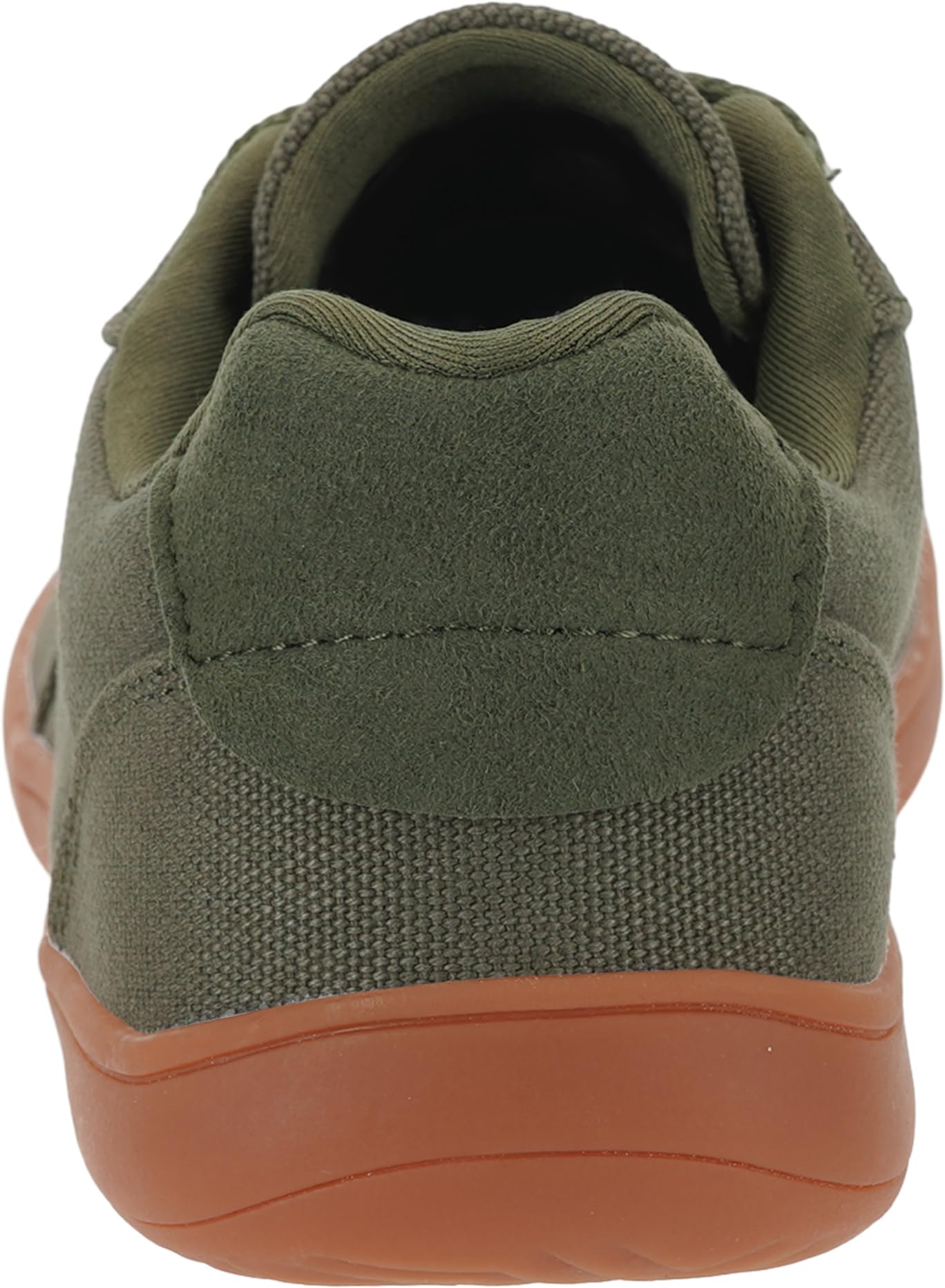 WHITIN Wide Toe Box Barefoot Shoes for Men Canvas Minimalist Zero Drop Sole Sneakers Size 11 11W Walking Training Green Gum 45