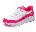 Skechers Women's Contour Foam Hands Free Slip-Ins, White/Hot Pink, 7.5
