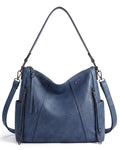 Missnine Hobo Bag for Women Crossbody Purse and Handbags Vegan Leather Shoulder Tote Bag with Multi-Pockets, Blue