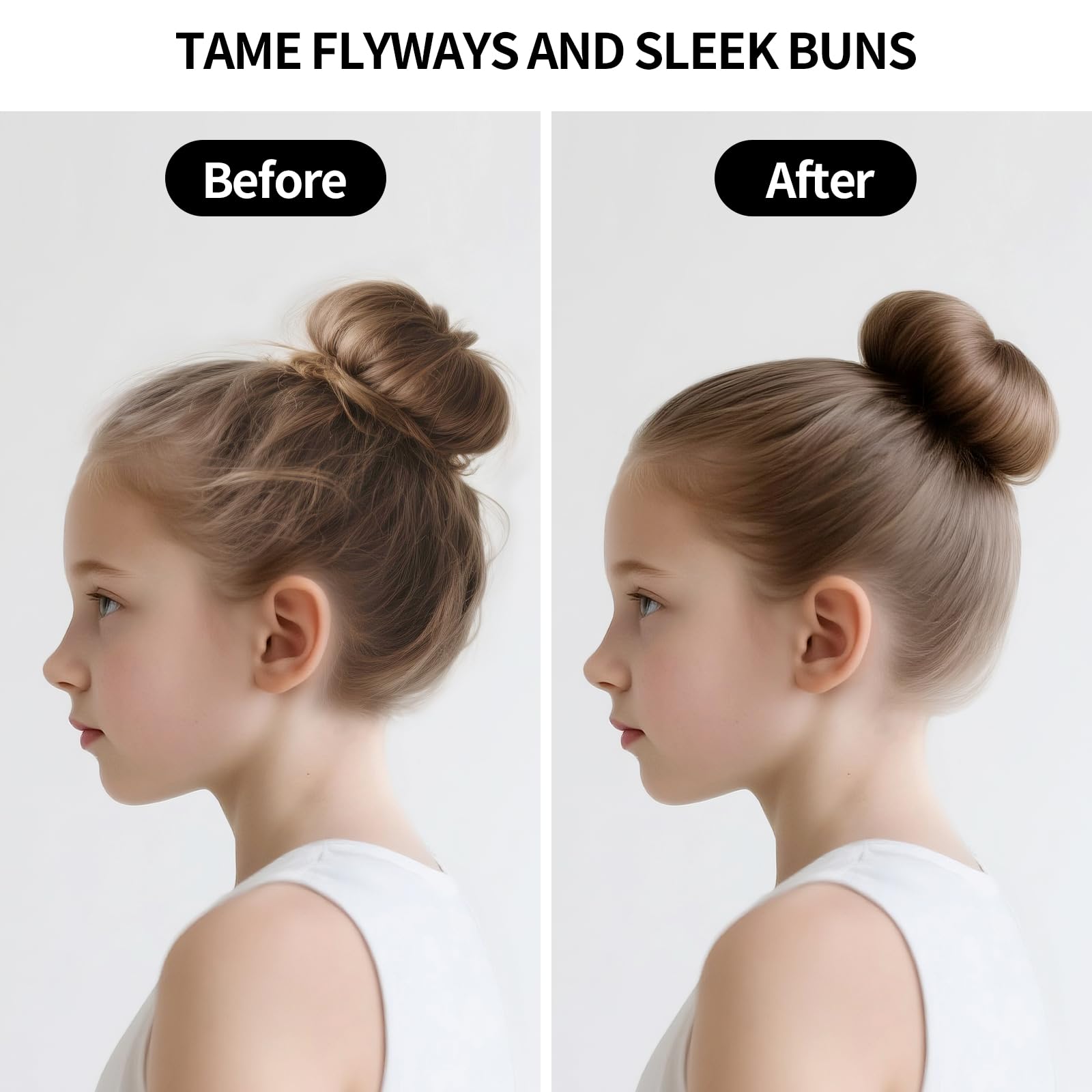 SWEET VIEW Hair Wax Stick & Slick Back Hair Brush for Tame Flyaways, Frizz, Sleek Ponytails, Buns | Pomade/Balm/Gel Stick for Woman, Styling Accessories for Girls