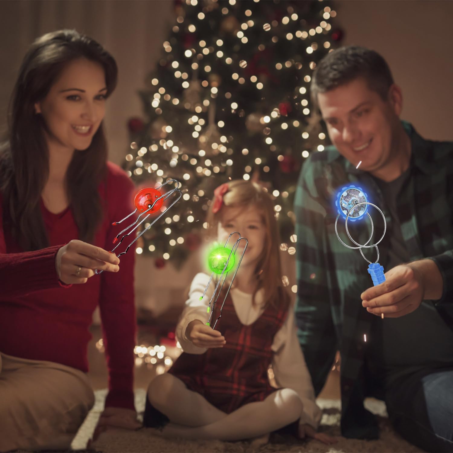 Stocking Stuffers for Kids Toys Boys 3pcs Light Up Gyro Wheel Toy Birthday Gifts for Men, Magic Rail Twirler Magnetic Yoyo Spinner Sensory Fidget Toys for Kids Ages 3-5-7 4-8-12 Year Old Boys & Adults