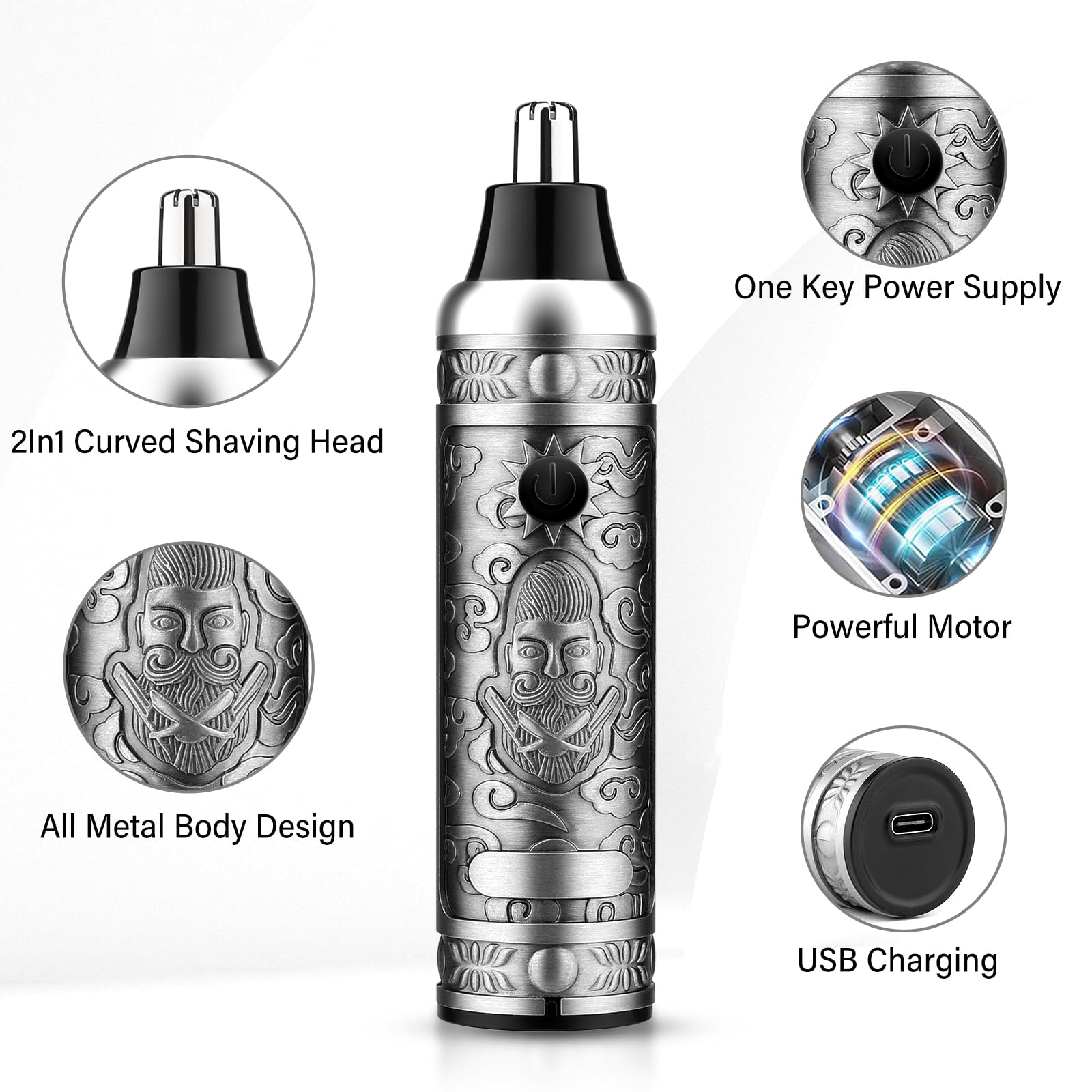GSKY Professional Hair Clippers, Men's Beard Trimmer & Grooming Kit with Electric Razor, Clippers & Trimmers Set, Hair Cutting Machines