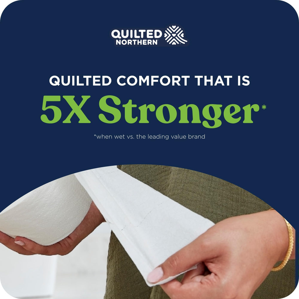 Quilted Northern Ultra Soft & Strong Toilet Paper, 32 Mega Rolls = 128 Regular Rolls, 5X Stronger*, Premium Soft Toilet Tissue