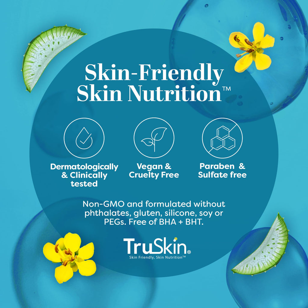 TruSkin Hyaluronic Acid Serum for Face – 7 Ultra-Hydrating Ingredients – Moisturizing & Plumping Facial Serum for Smooth, Healthy-Looking Skin, 1 Fl Oz