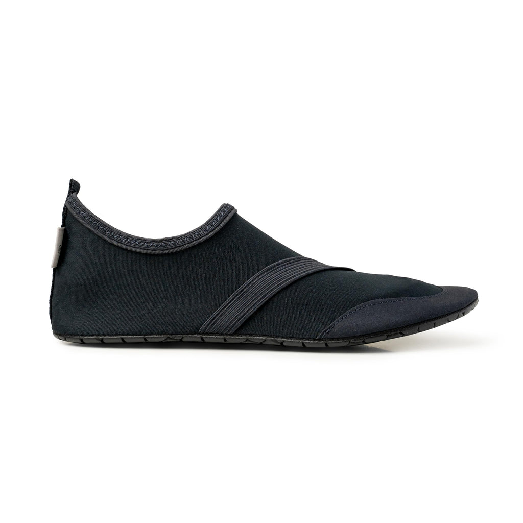 FITKICKS Active Men's Footwear Foldable Water Shoes - Midnight Tide Black, Medium