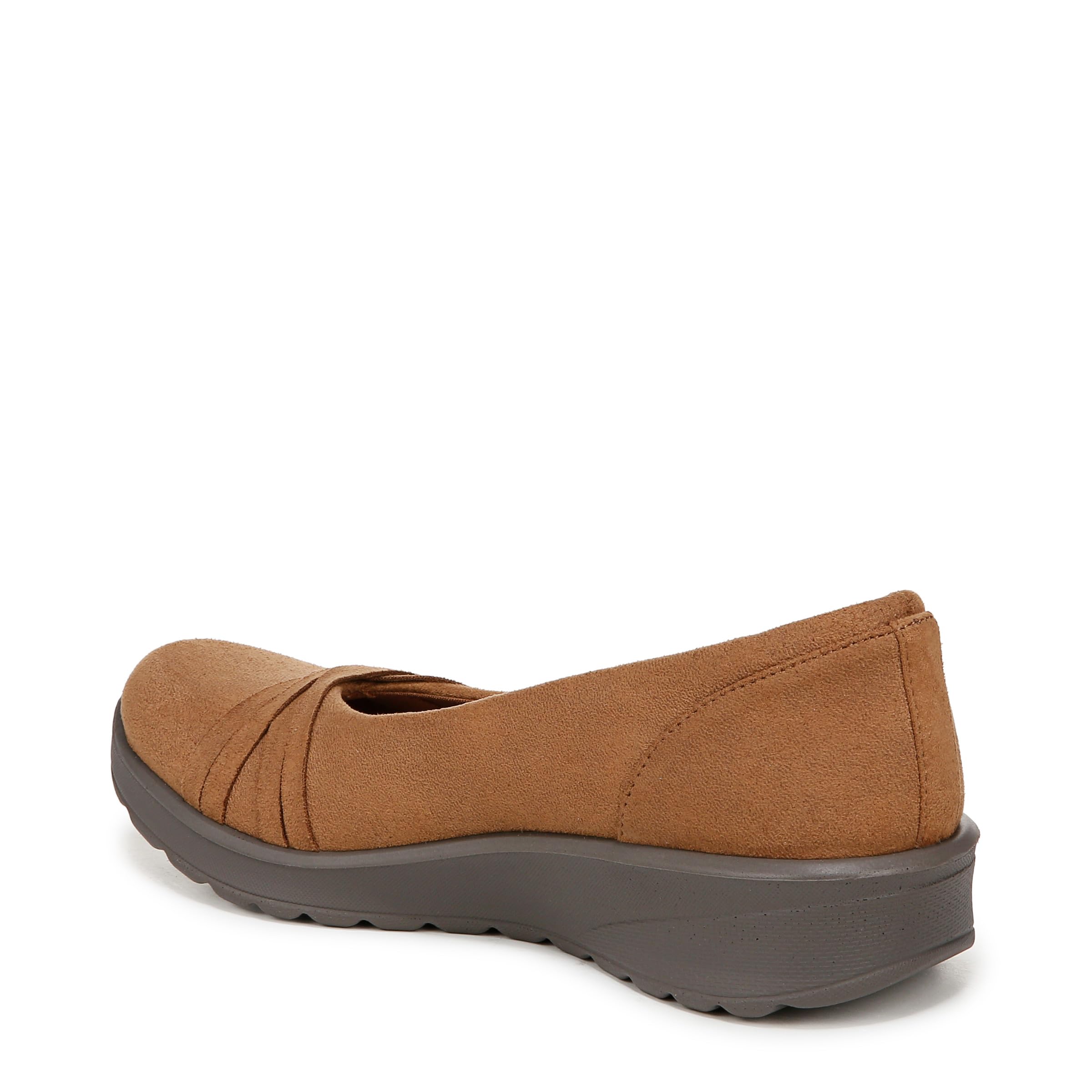 LifeStride Women's Goody Slip-On Loafer Whiskey Tan Leather Fabric 8 W