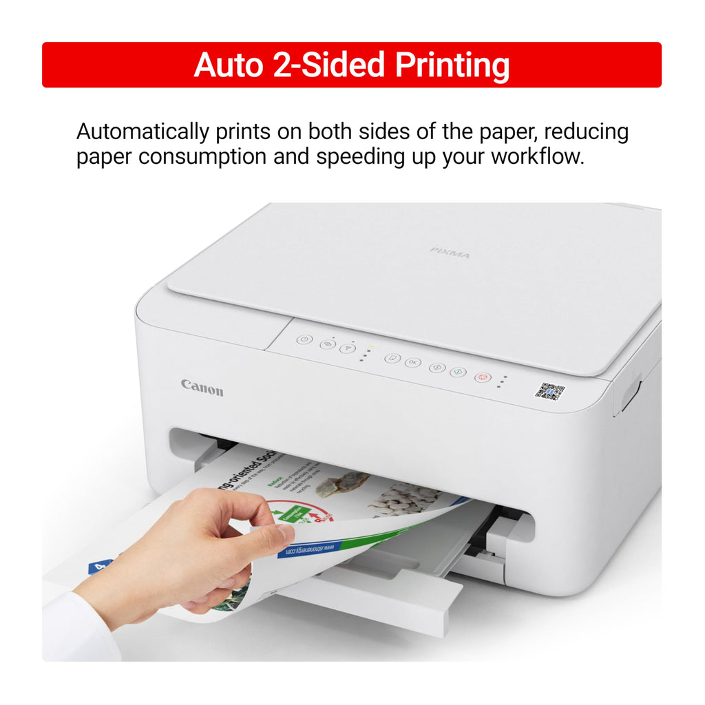 Canon PIXMA TS4320 Wireless Color Inkjet Printer for Duplex Printing, White – Cost Efficient Home Printer with Copier/Scanner, Compact Design, Easy Setup, 1 Year Limited Warranty