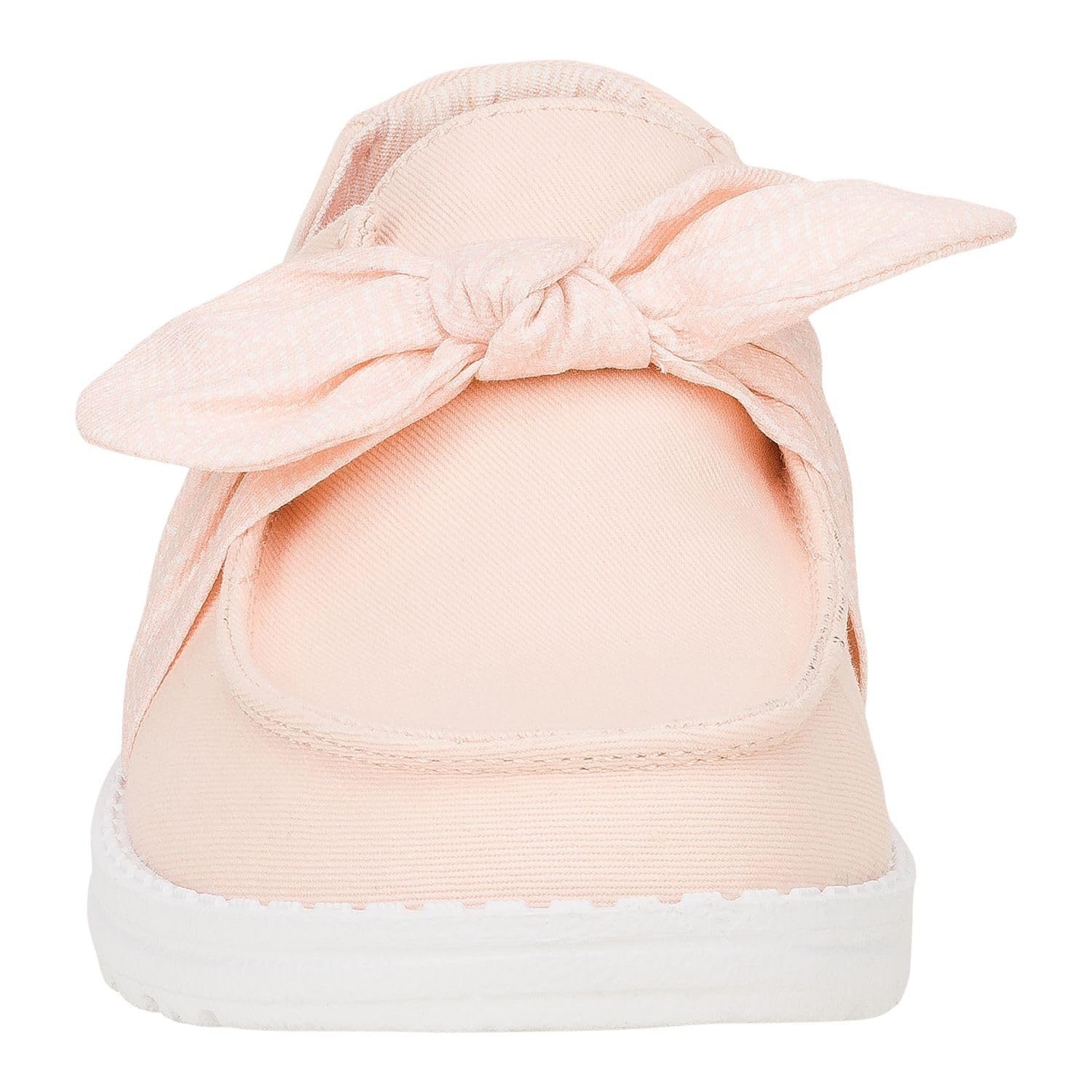 HEYDUDE Wendy Bow Essentials, Womens Shoes, Womens Slip-on Loafers, Comfortable & Light-Weight Pale Pink