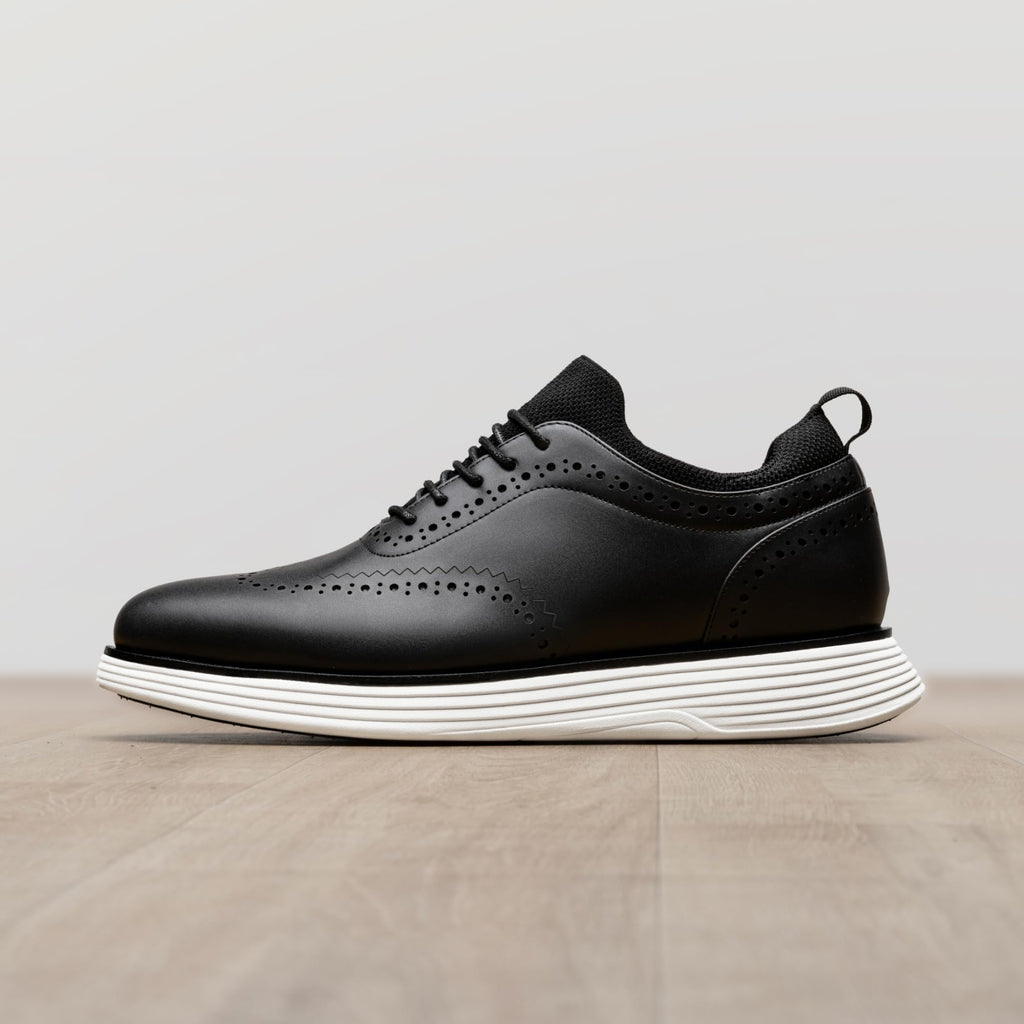 Bruno Marc Men's MaxFlex Dress Sneakers Oxfords Casual Wingtip Brogue Shoes,Size 13,Black,SBOX2326M