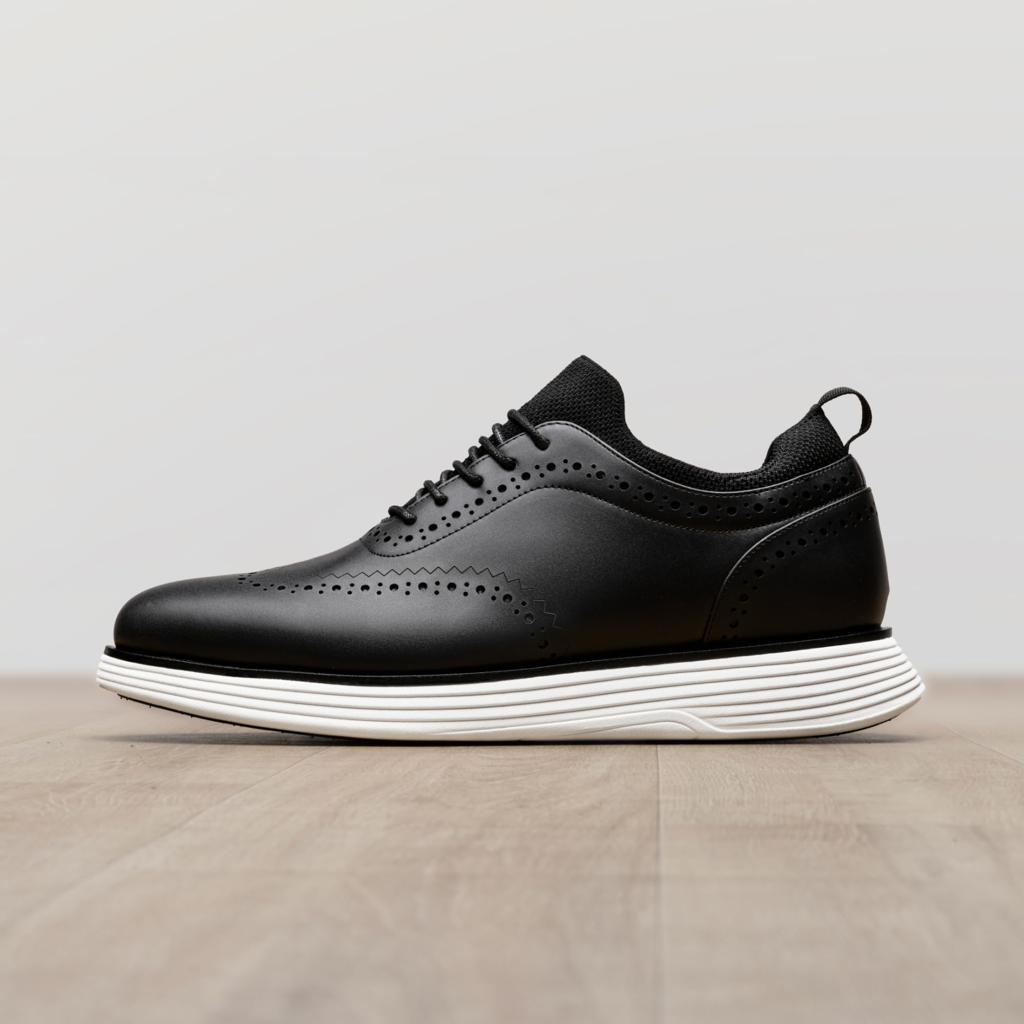 Bruno Marc Men's MaxFlex Dress Sneakers Oxfords Casual Wingtip Brogue Shoes,Size 13,Black,SBOX2326M