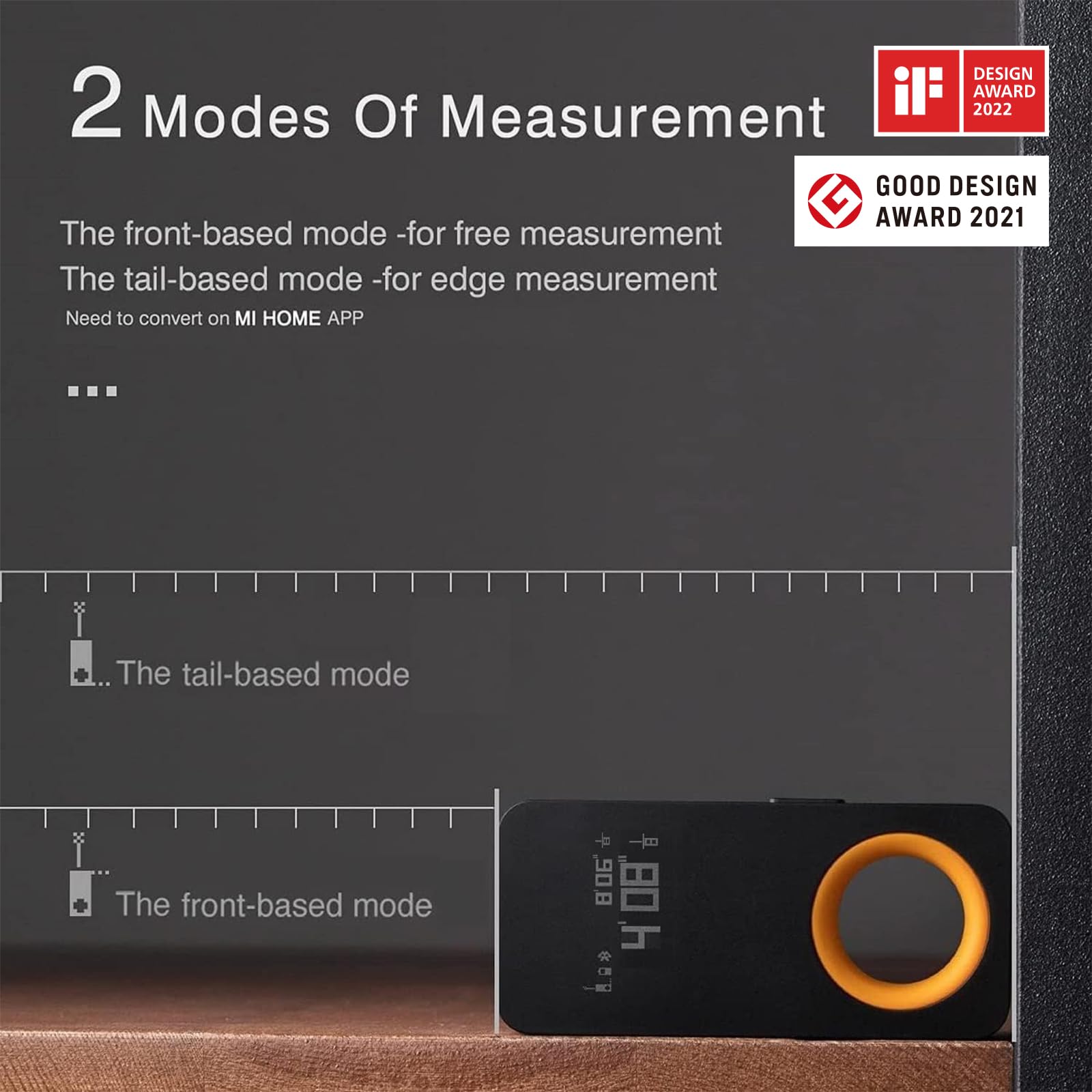 HOTO Laser Measuring Tool, Fathers Day Dad Gifts, Pocket-Size 98Ft Laser Tape Measure ±2mm Accuracy, USB-C Rechargeable, OLED Display, Ft/M/in Unit, Real-Time Data Sync, Cool Gadgets Gifts for Men