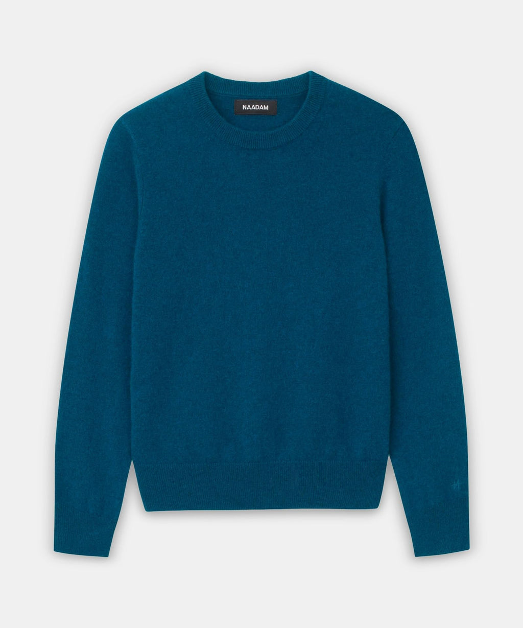 The Original Cashmere Crewneck Sweater Men's (US, Alpha, X-Large, Regular, Regular, Peacock Blue)