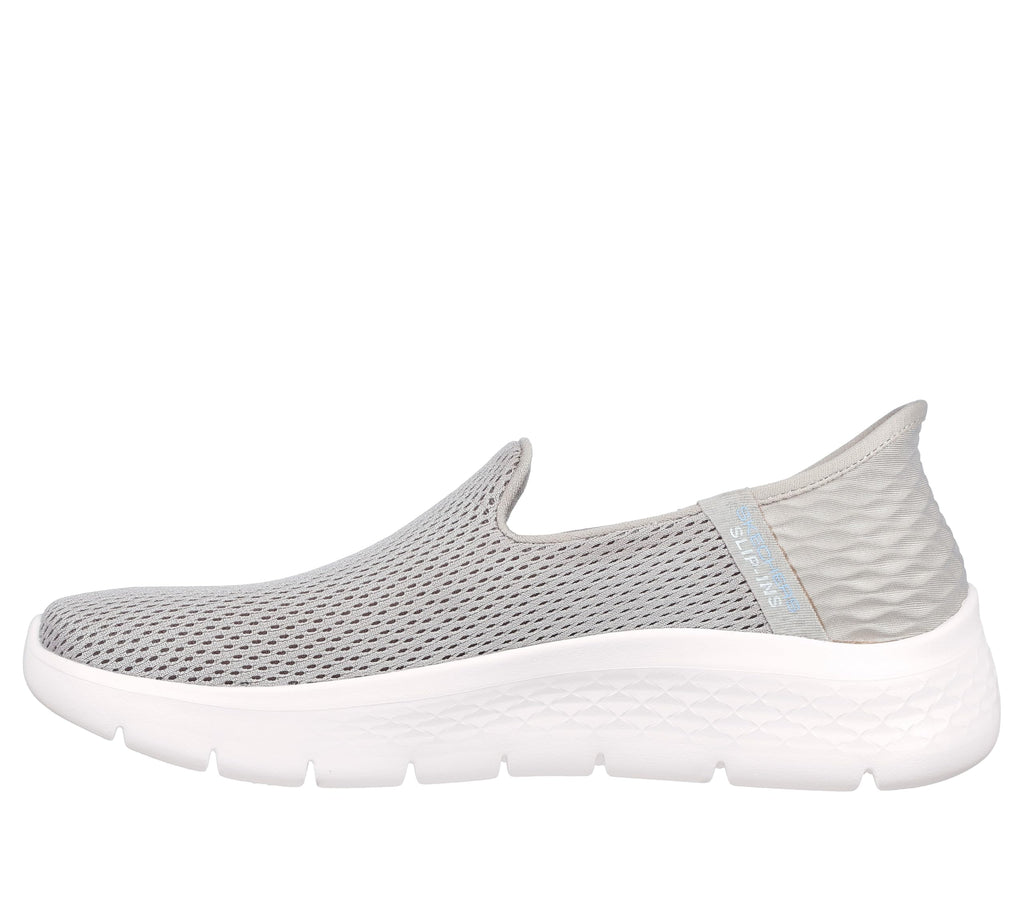 Skechers Women's Hands Free Slip-Ins Go Walk Flex-Relish Sneaker, Taupe/Blue, 5.5