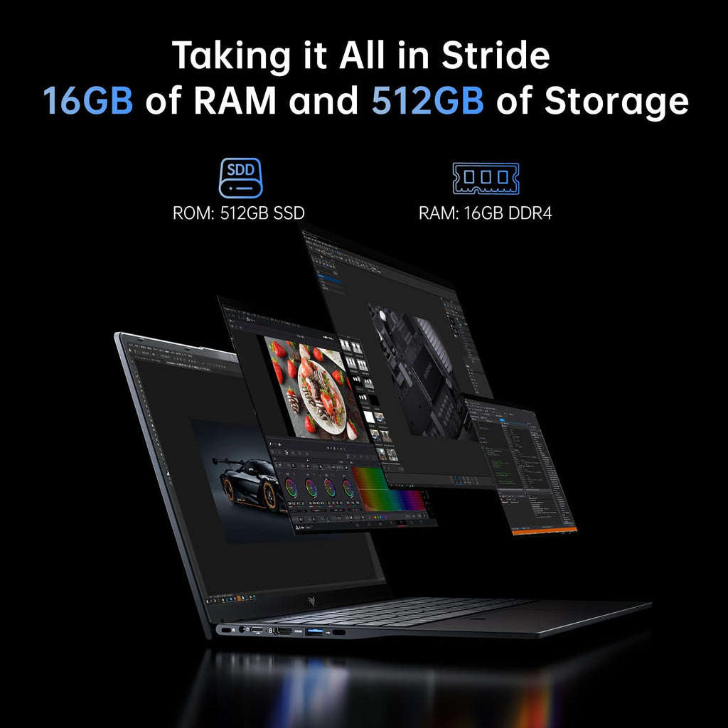 MALLRACE 15.6" IPS AMD Laptop, AMD Ryzen 3 4300U(4C/4T,Beat Intel Processor N100,up to 3.7GHz) Computer with Numbers Keyboard Type-C,WiFi 5 BT5.0, 54.72Wh for Student and Home