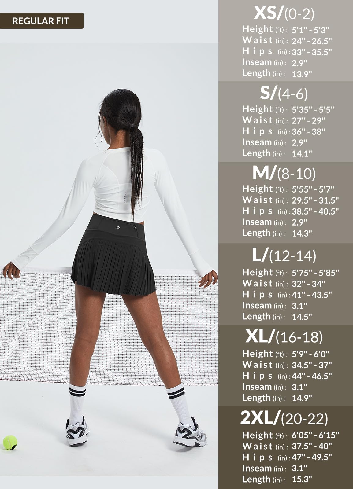 baleaf Tennis Skirts for Women High Waisted Skorts for Woman Golf Lightweight Athletic Workout with Shorts Pockets Black Medium