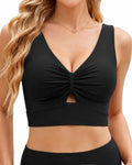 GRAPENT Swim Tops Women Swimsuit Tops for Women Womens Swimsuit Top Longline Bikini Top Black XX-Large US Size 20-22