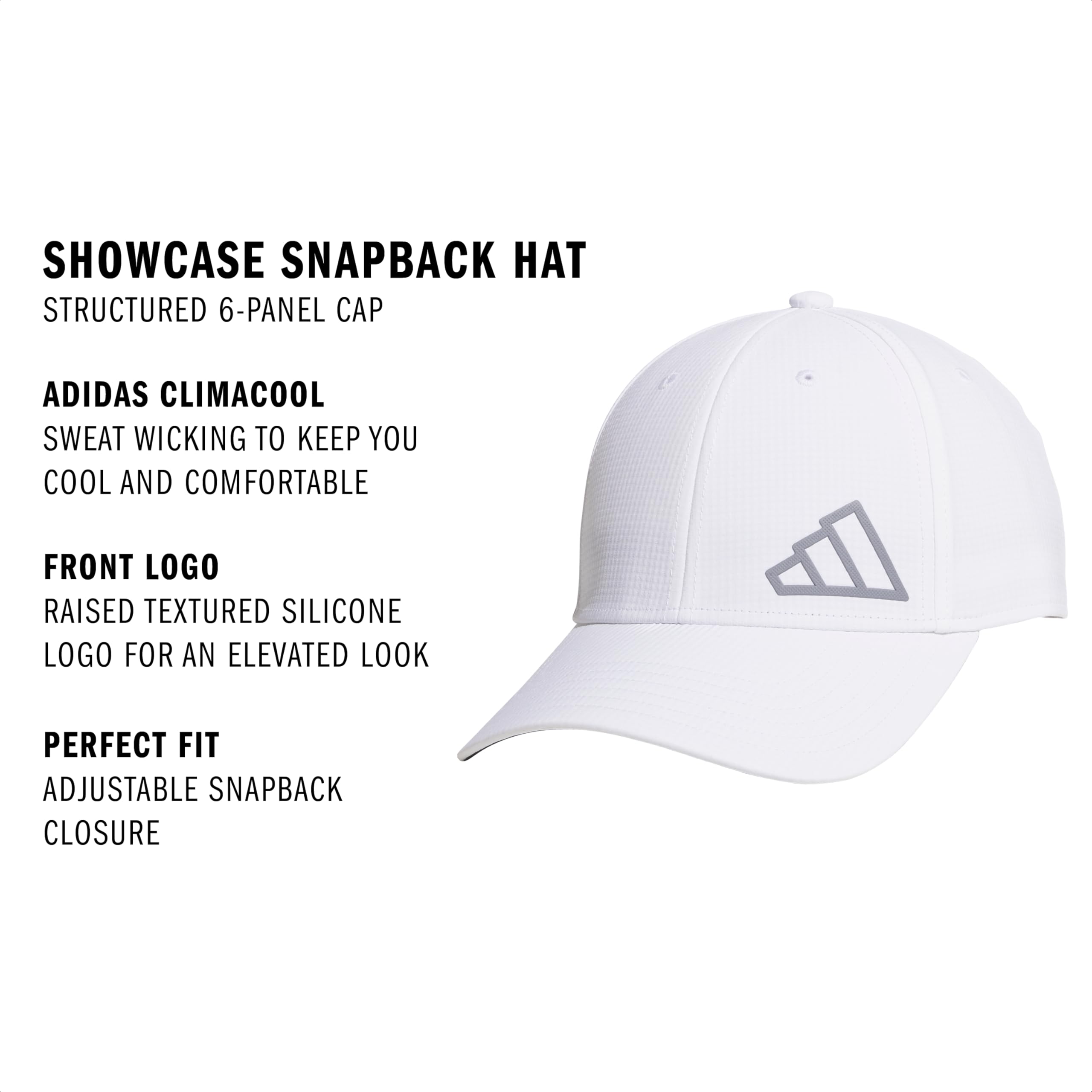 Adidas Mens Showcase Hat – Showcase Adjustable Athletic Sports Cap