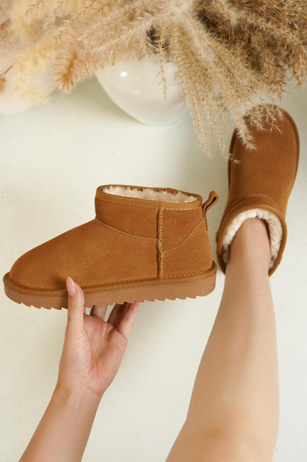 Project Cloud 100% Genuine Leather Ankle Boots for Women - Water Resistant with Memory Foam Insole Winter Boots for Women - Trending Shoes & Comfortable Women's Ankle Boots (Hippy, Chestnut, 8)