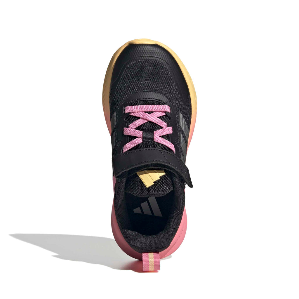 adidas Unisex-Kids Fortarun 4.0, Black/Iron Metallic/Bliss Pink, 3