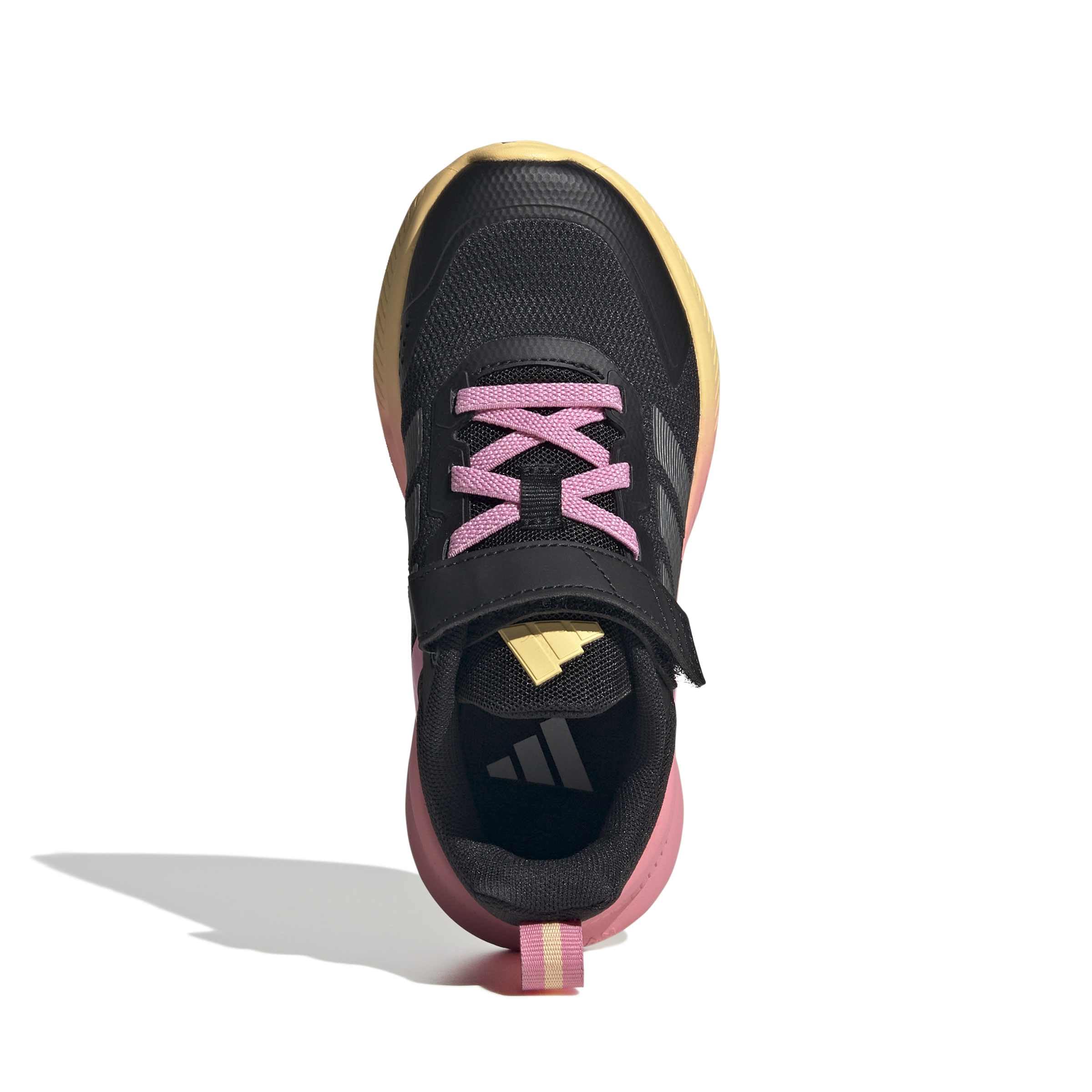 adidas Unisex-Kids Fortarun 4.0, Black/Iron Metallic/Bliss Pink, 3