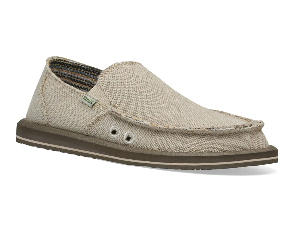 Sanuk Mens Hemp Sidewalk Surfer | Mens Shoes | Slip On Shoes for Men | Men's Slip-on Loafers | Comfort Footbed, Natural, 10