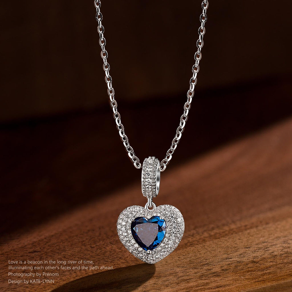 Kate Lynn Sterling Silver Heart Necklaces for Women, Birthday Gifts Christmas Gift for Women Anniversary Jewelry Gift for Her Eternal Love Jewelry for Girlfriend Wife Daughter