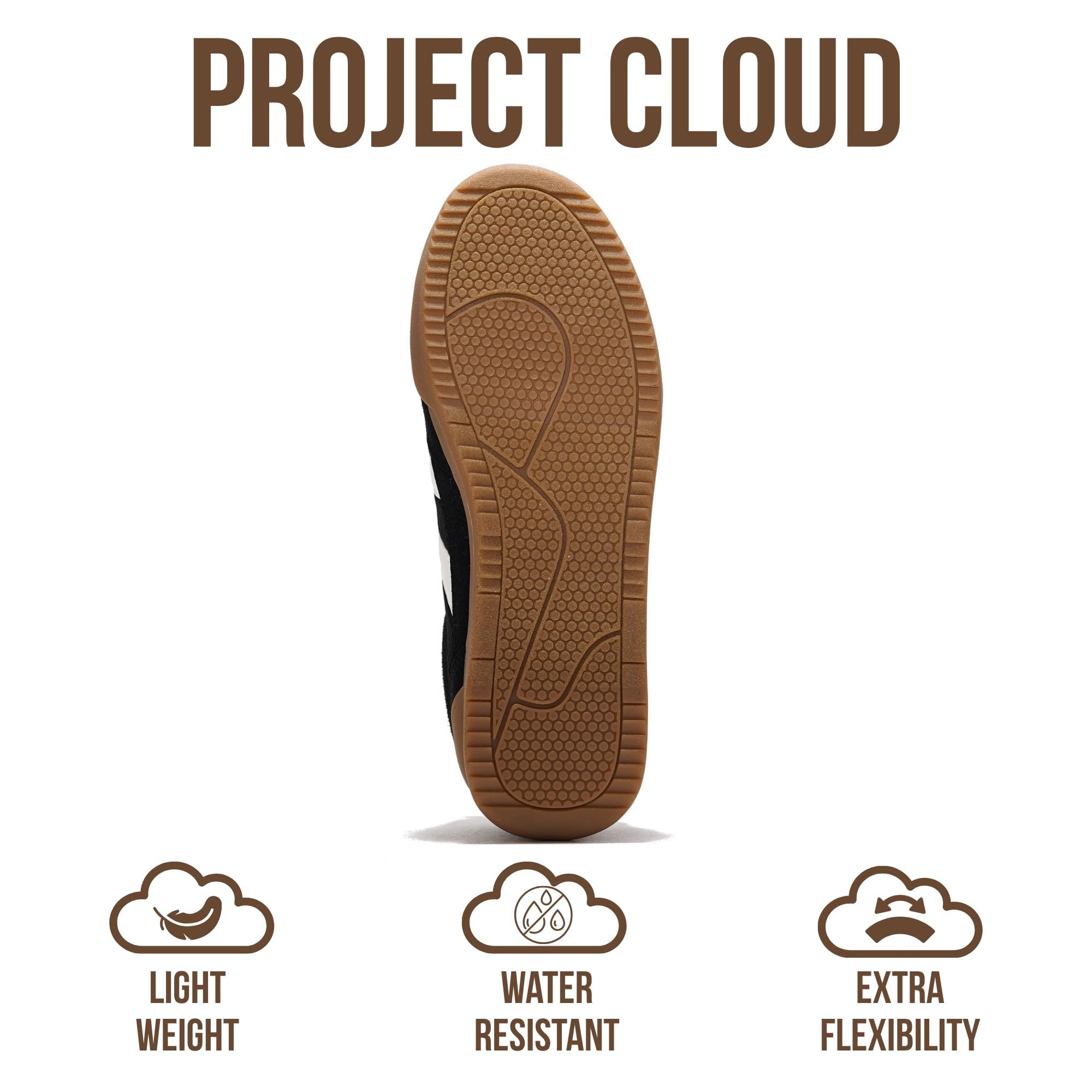 Project Cloud 100% Genuine Leather Casual Sneakers for Women - Memory Foam Insoles - Womens Shoes & Lightweight Women's Fashion Sneakers - Slip On Shoes for Women Footwear (Verdy, BLK, 5.5)