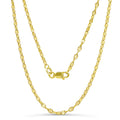 JEWELHEART 14K Real Gold Hammered Mariner Chain - 2mm Twisted Anchor Link Chain - Dainty Diamond Cut Yellow Gold Pendant Chain Necklace For Women with Lobster Clasp 24"