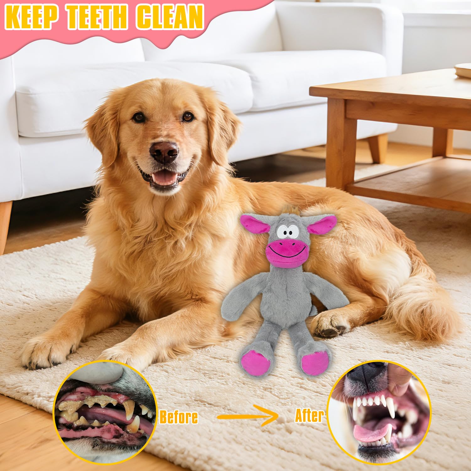 LSSYYQQ Squeak Dog Toys,Plush Chew Toys for Large Dogs, Crinkle Stuffed Animal Tail,Hands,Ears,Squeaky Interactive Toys for Small Medium Dogs,Keep Them Busy,not for Aggressive chew Dogs
