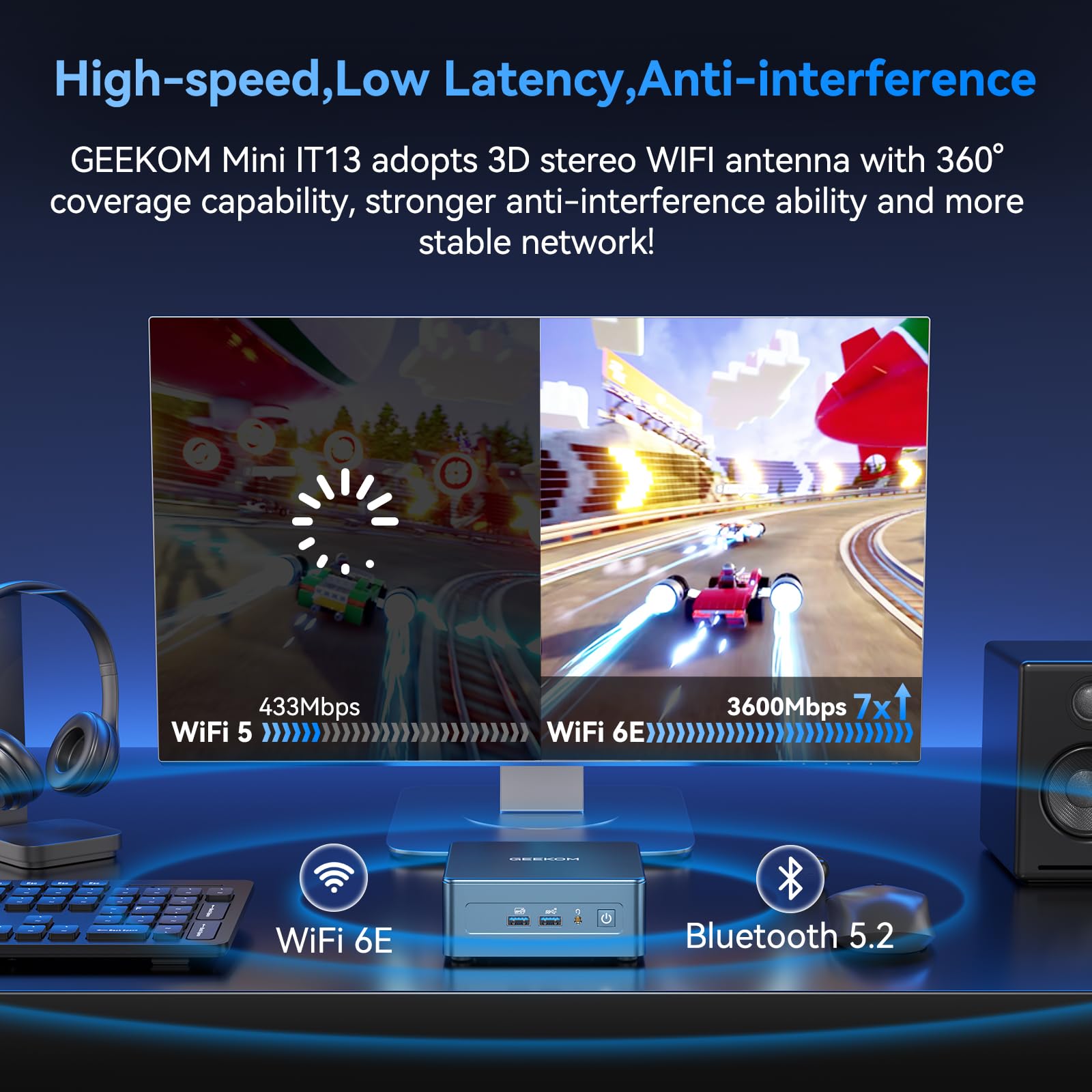 GEEKOM IT13 Mini PC 2026 Edition with Intel 13th Gen i9-13900HK, 16GB RAM(Not LPDDR)&1TB NVMe SSD (Expandable), NUC13 Mini Desktop Computer Windows 11 Pro for Home&Office | 8K UHD,USB4,WiFi 6E,BT5.2