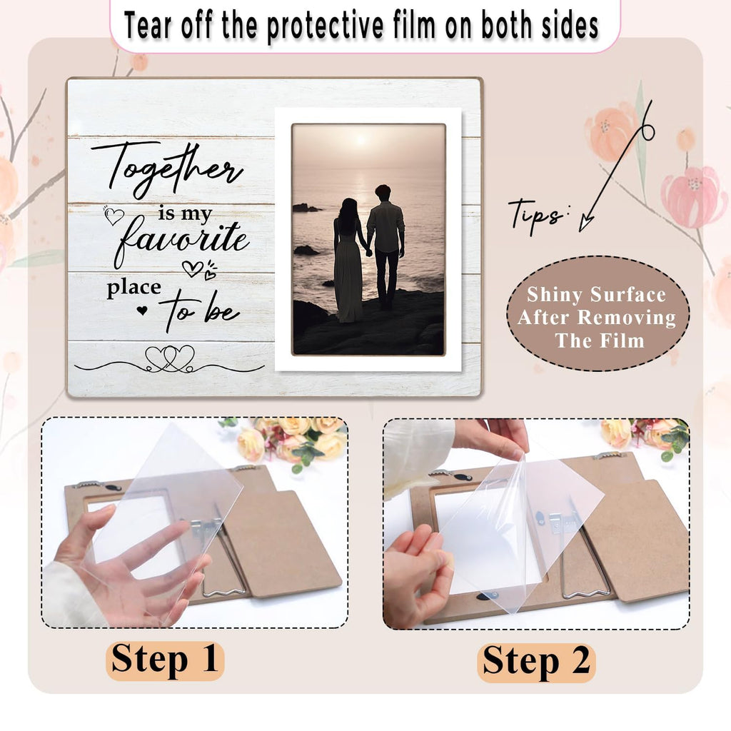 Couple Picture Frames, Love Picture Frames, Engagement Photo Frame, Marriage License Frame, Wedding Picture Frame for Couples, Together is My Favorite Place to Be, Unique Gifts for Valentine's Day 4 x 6Inch Photo