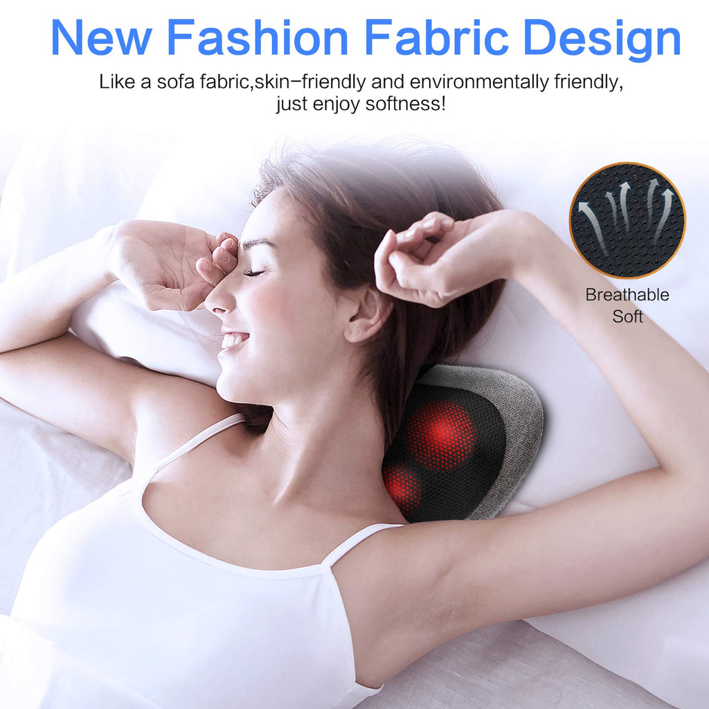 Papillon Shiatsu Back Massager with Heat, Deep Tissue Massage Pillow for Neck,Shoulder,Foot & Lower Back Pain Relief,Electric Kneading Massager for Home, Office, Car-Gifts for Mom, Dad, Men, Women