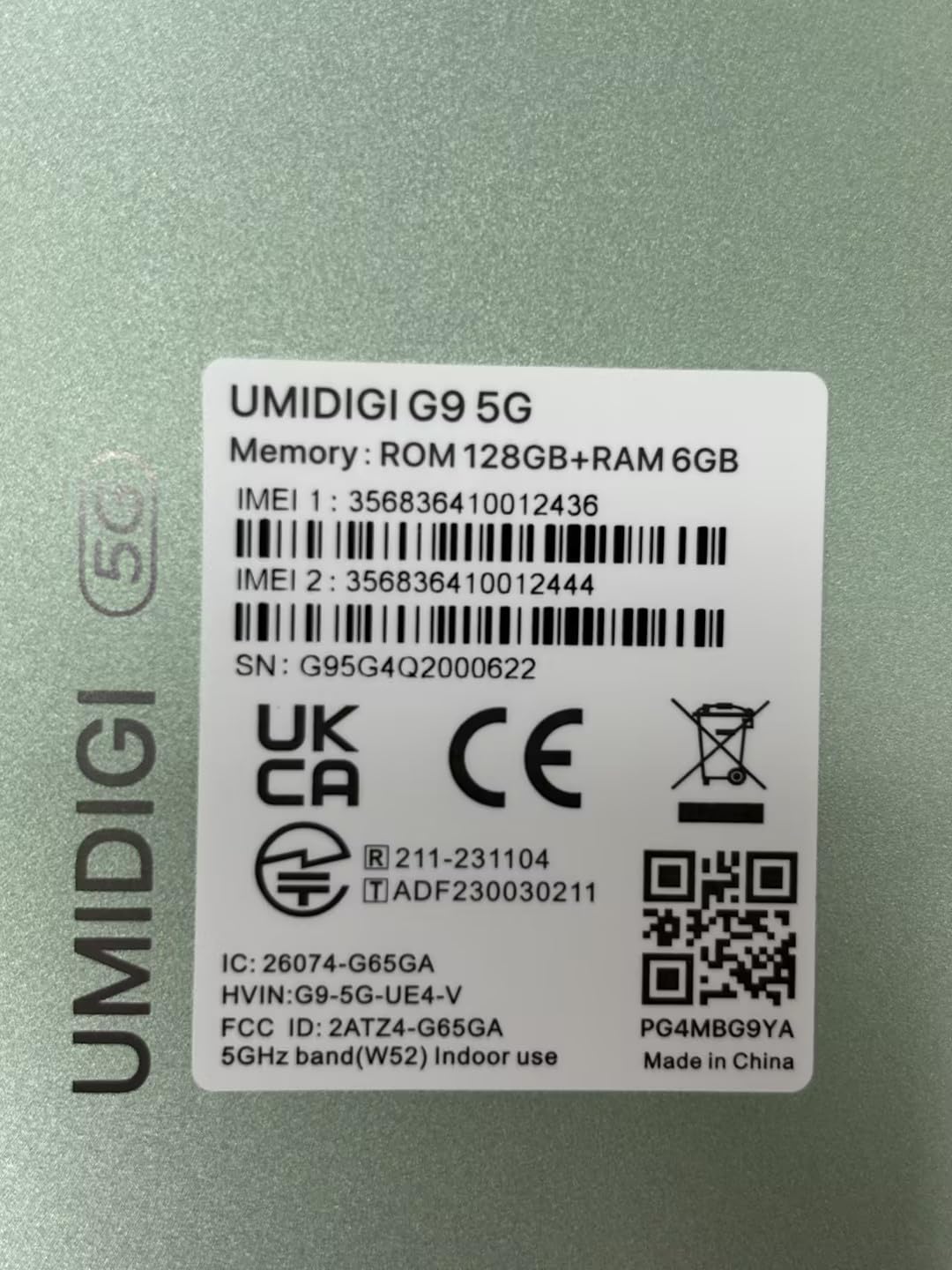 UMIDIGI G9 5G Cell Phone, Android 14 Unlocked Phones, 12(6+6) GB +128GB/1TB TF Expand, 5G Dual SIM, 50MP Camera, 6.75" HD+ 90Hz Display, AI Face & Fingerprint Unlock, 5000mAh Android Phone Green