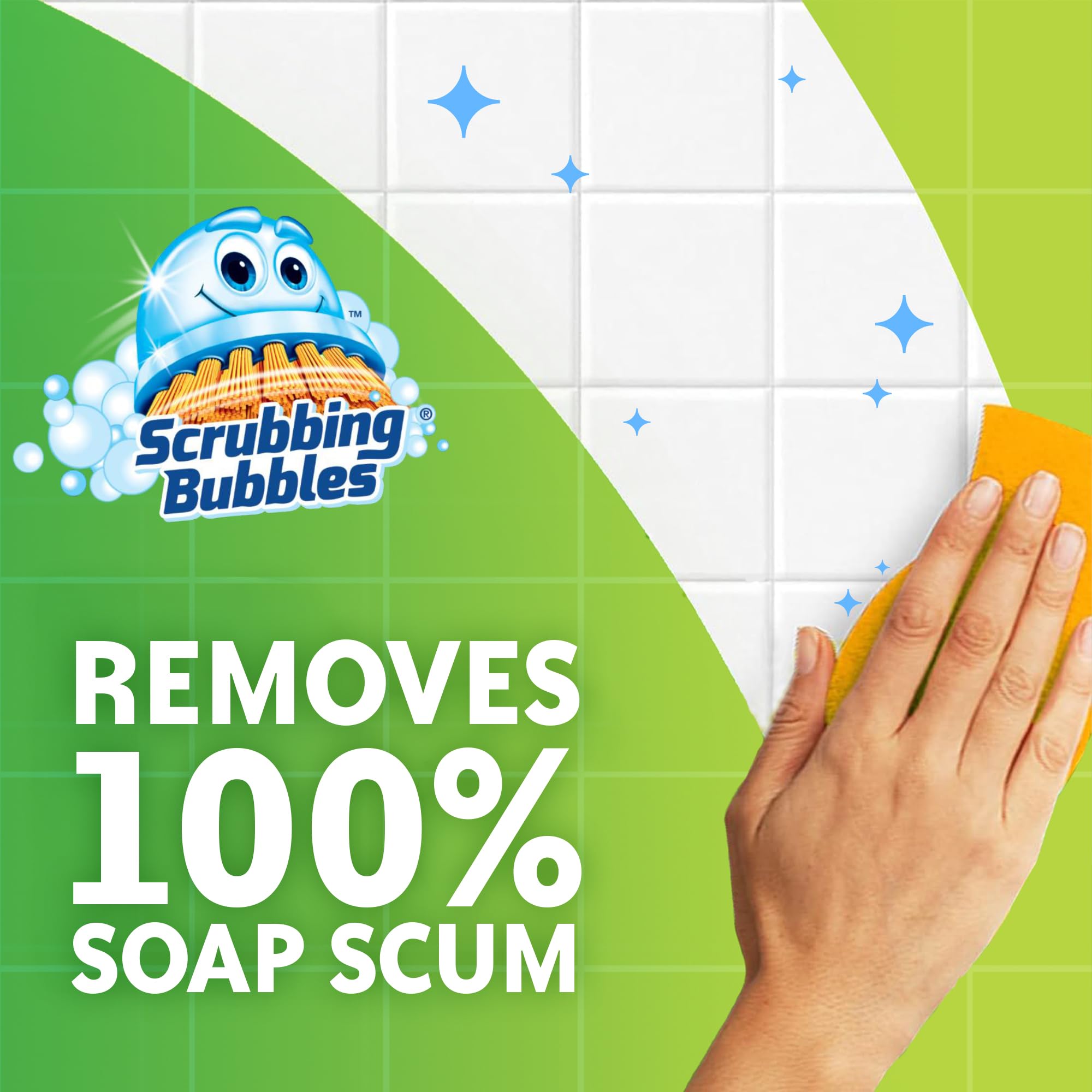 Scrubbing Bubbles Mega Bathroom and Shower Foamer Aerosol, Rainshower Scent, 20oz (Pack of 2)