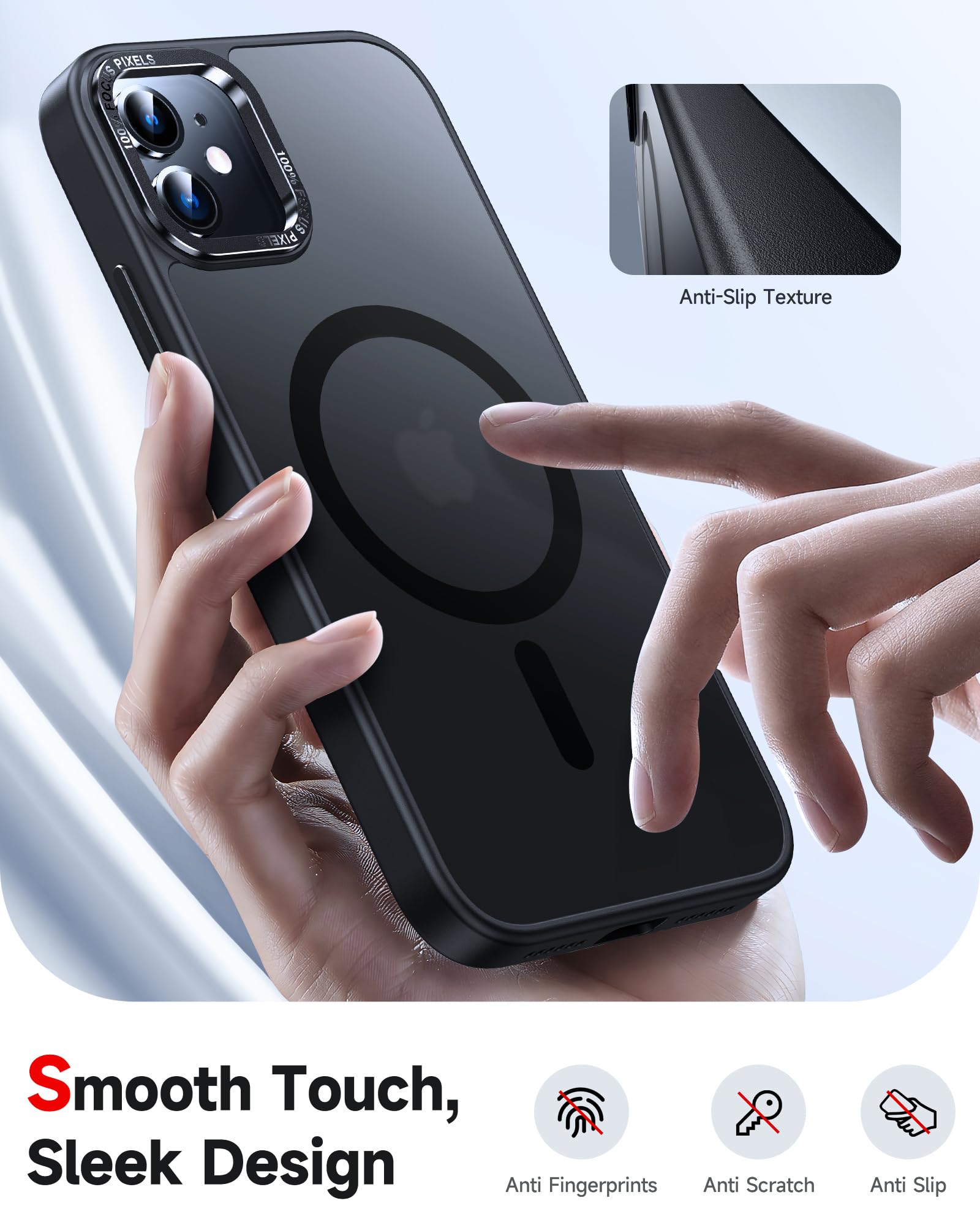 LeYi for iPhone-11 Phone Case with Screen Protector X2 + Camera Cover X2, Compatible with MagSafe Magnetic Funda para i Phone 11case Military Grade Protective Women Men Cases ipone 11, Black