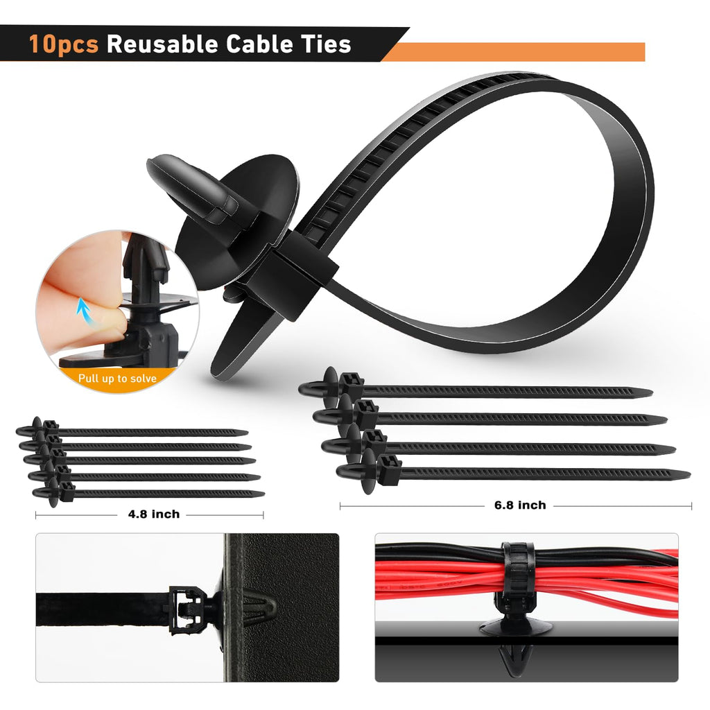 GOOACC 935Pcs Car Push Retainer Clips & Auto Fasteners Assortment -26 Most Popular Sizes Nylon Bumper Fender Rivets with 10 Cable Ties and Fasteners Remover for GM Ford Toyota Honda Chrysler