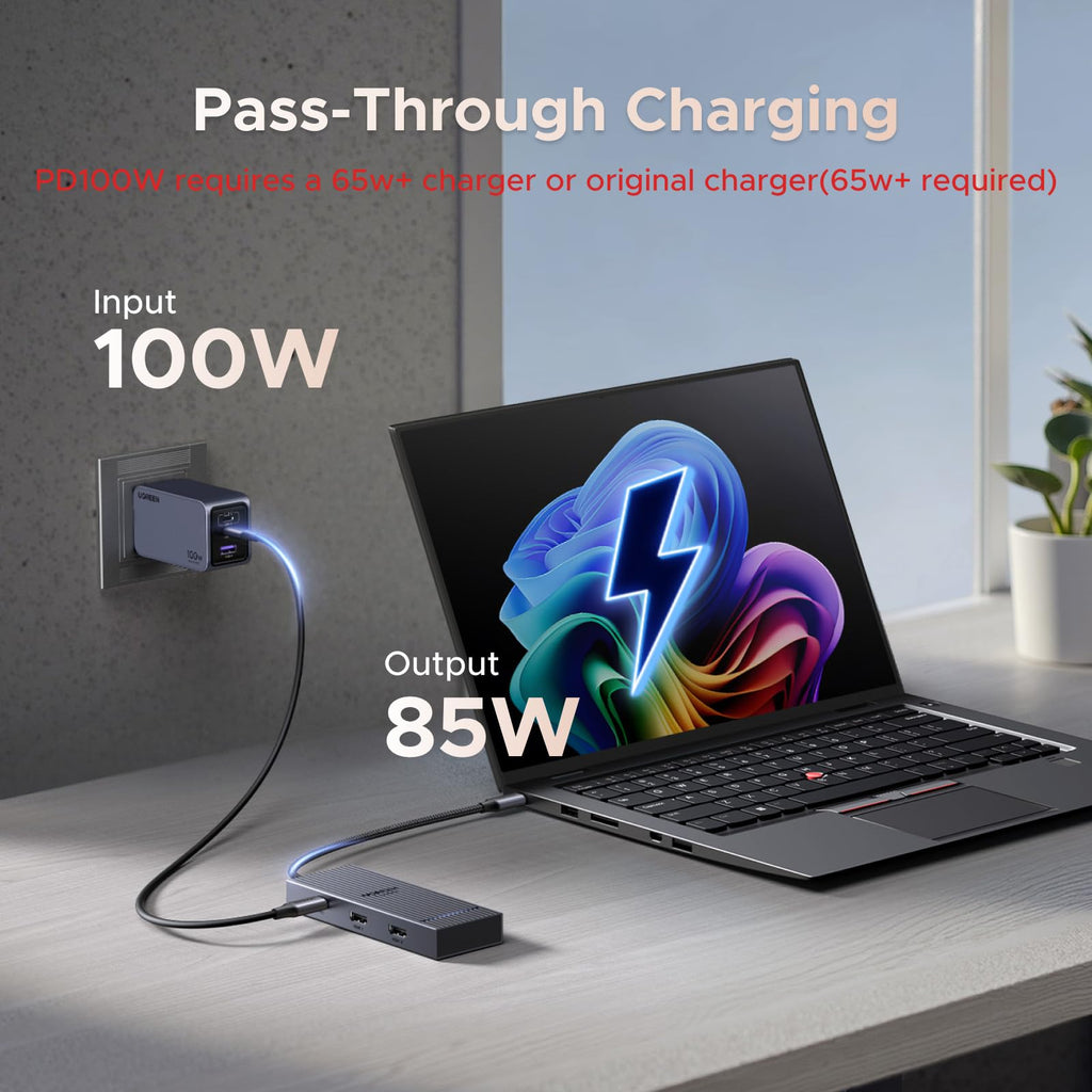 UGREEN 7 in 1 Docking Station Dual Monitor, USB C Hub Dual 4K@60Hz HDMI Display, 10Gbps USB-A/C Data Ports, 100W PD, Aluminum Revodok Pro Laptop Docking Station for HP, Thinkpad, Dell and More