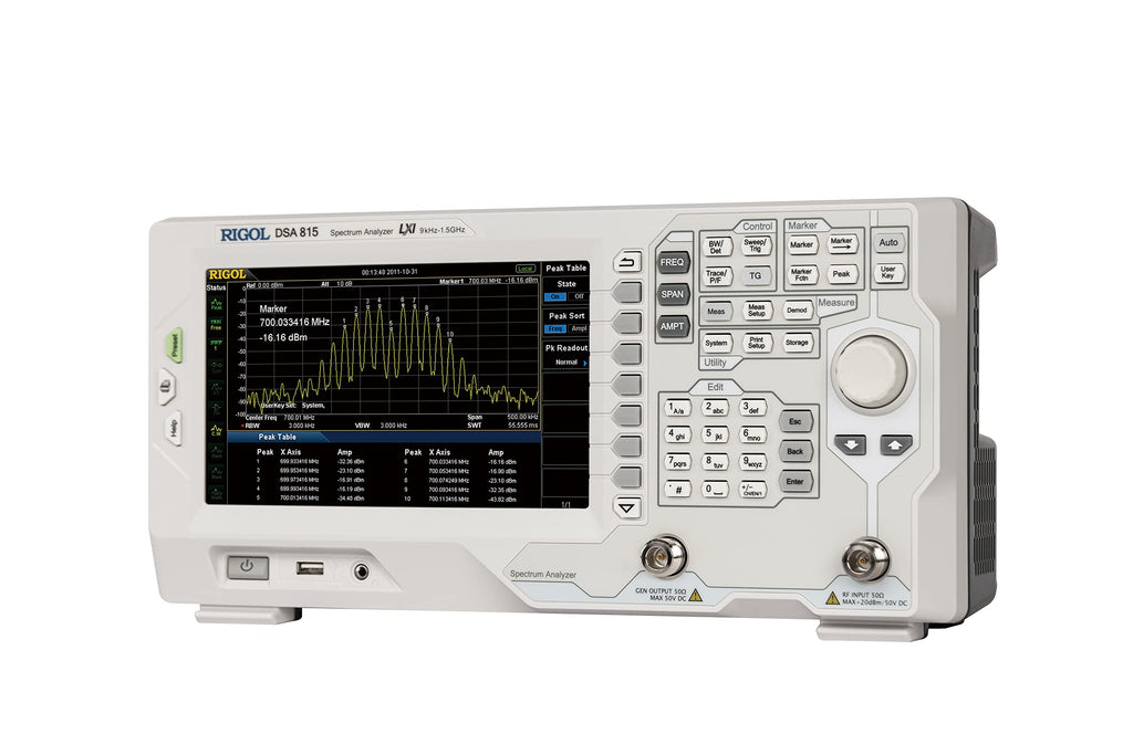 Rigol DSA815-TG 9kHz to 1.5GHz with Pre-Amplifier and Tracking Generator Spectrum Analyzer