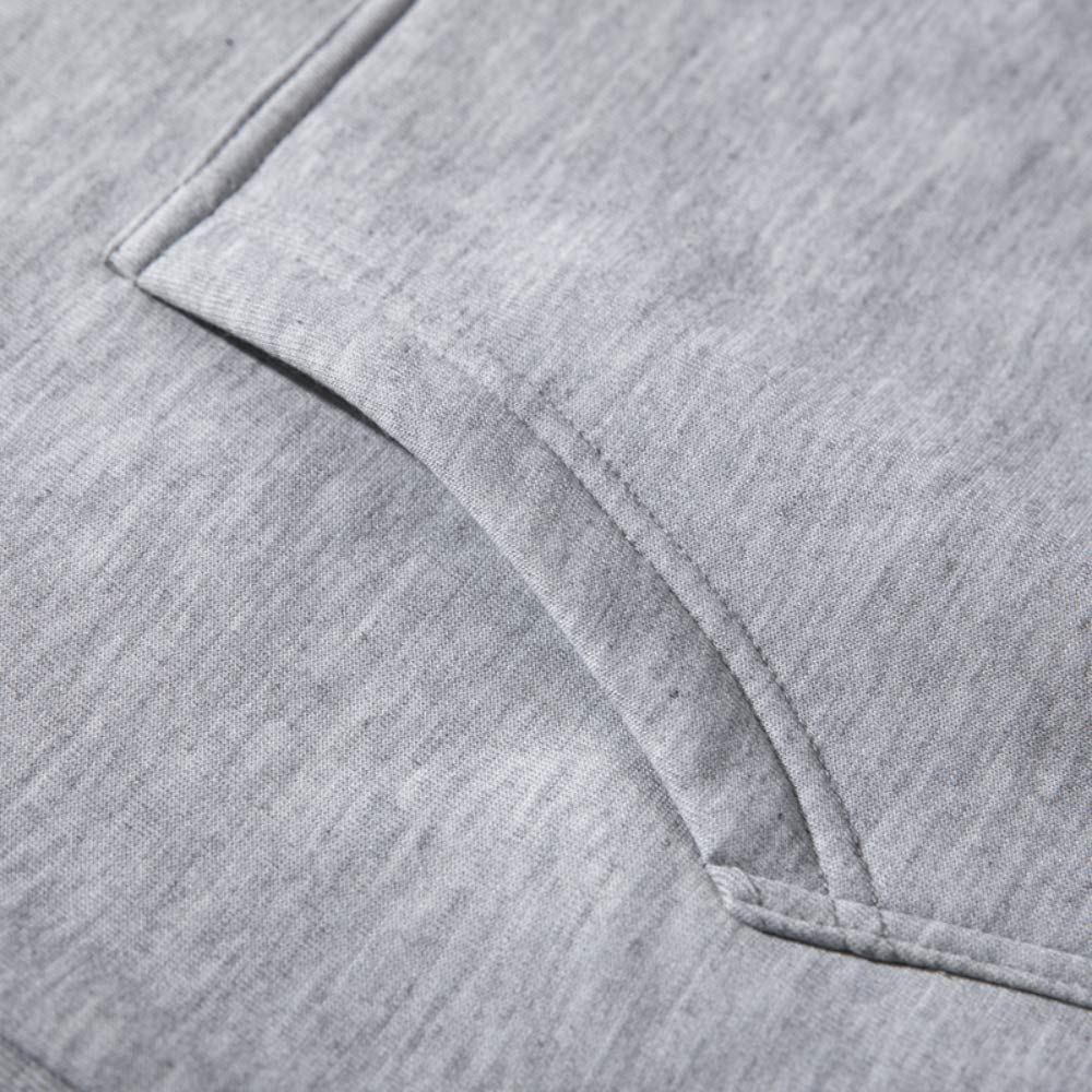 TOLOER Sweatshirts for Men Hoodies Pullover - Contrast Color Casual Hoodie for Men - Sports Outwear Sweatshirts Grey Black Grey Medium