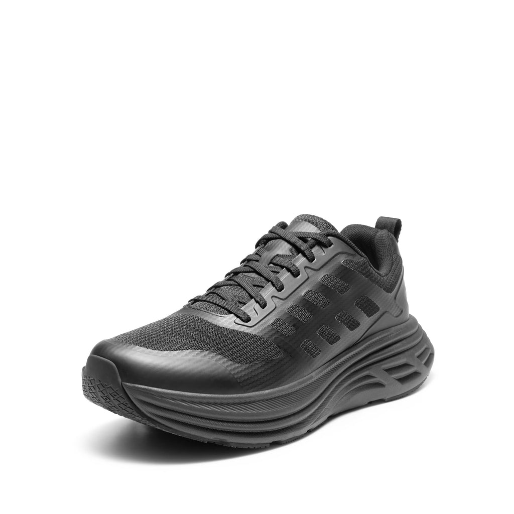 NORTIV 8 Men's Walking Running Tennis Cushioning Shoes ActiveFloat Non Slip Athletic Gym Workout Jogging Comfortable Sneakers,Size 10.5,All Black,SNWS245M