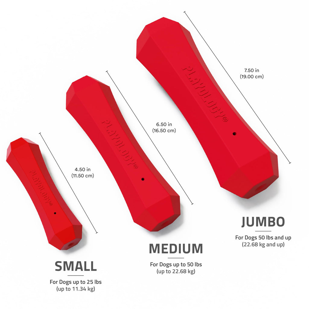 Playology Dog Toys | Squeaky Chew Stick for Large Dogs | Beef Scented Jumbo Fetch Toy | Squeaky Dog Chew Toy