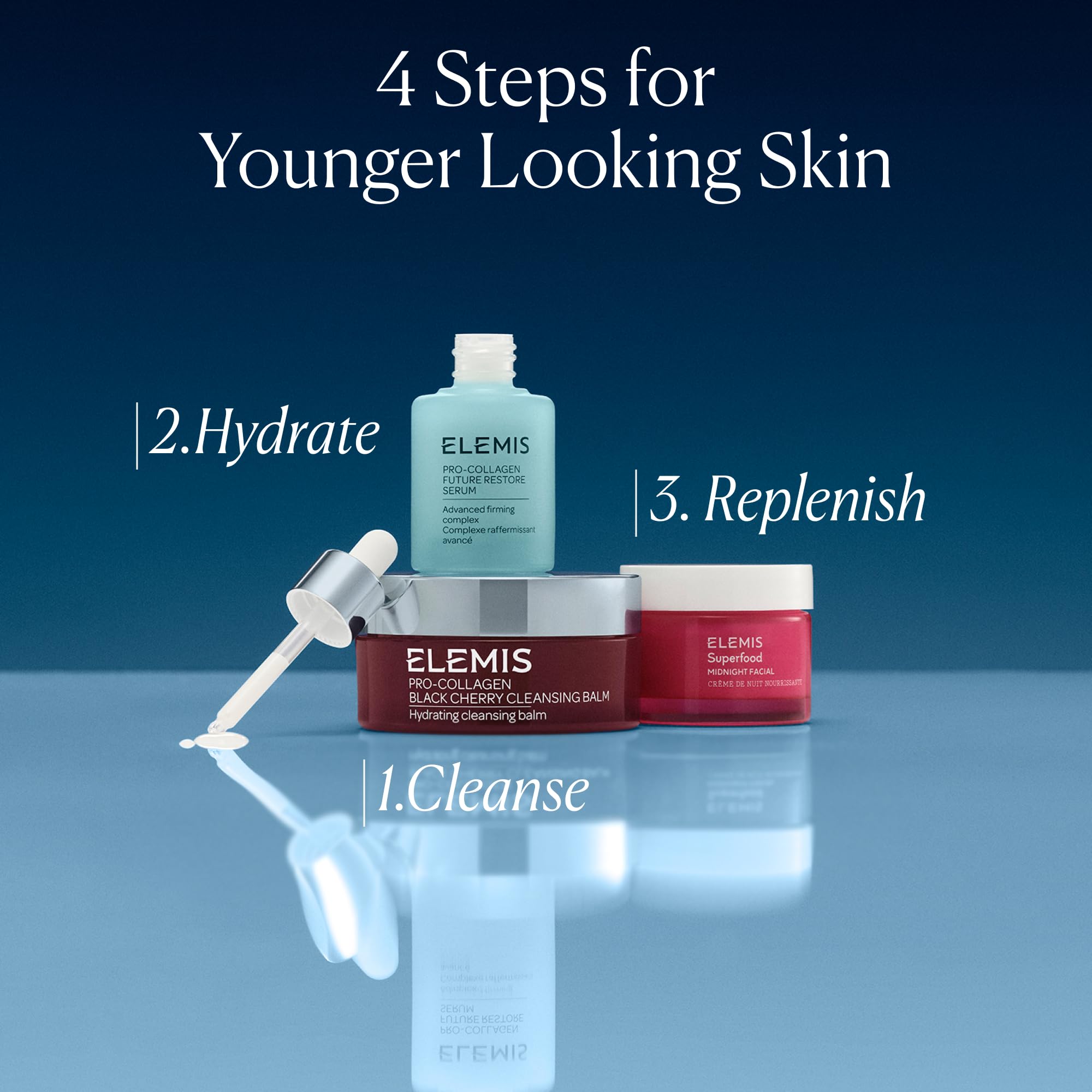 ELEMIS Superfood Midnight Facial - Lightweight Overnight Facial Cream, Prebiotic-Infused Hydrating Gel, Vitamin C Camu Camu Moisturizer, Omega Rich Night Cream - 50ml