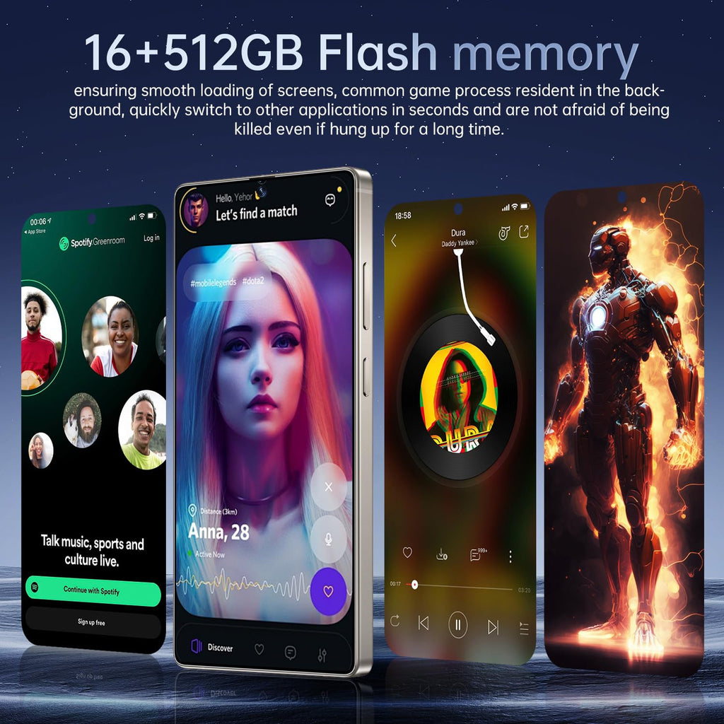 BDWJW I25 Ultra Smartphone 16GB+512GB Android 14 Smartphone, 6.99" FHD+ Display, 7000mAh Battery, 108MP+68MP Dual Camera, Built-in Pen Stylus, Fast Performance Large Memory (Titanium Gray)