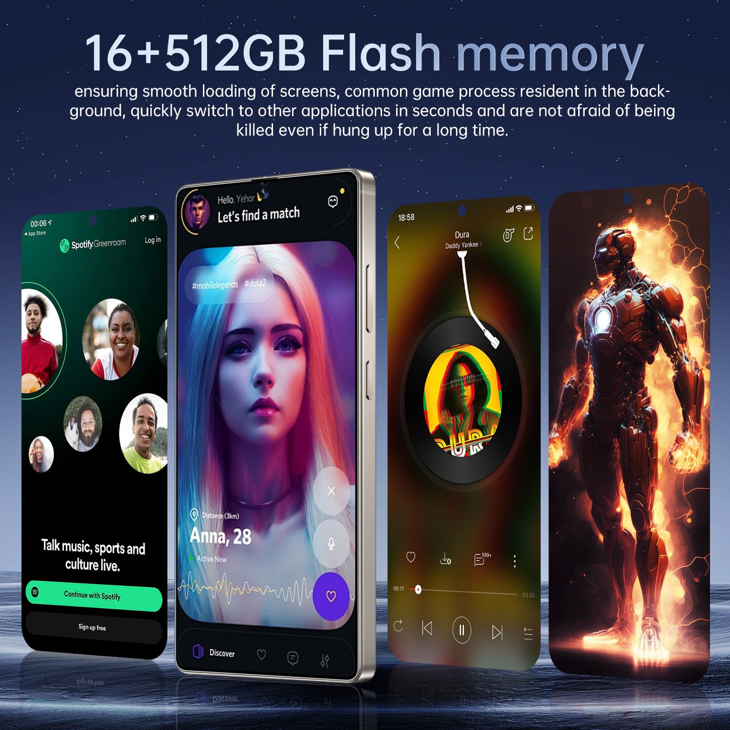 BDWJW I25 Ultra Smartphone 16GB+512GB Android 14 Smartphone, 6.99" FHD+ Display, 7000mAh Battery, 108MP+68MP Dual Camera, Built-in Pen Stylus, Fast Performance Large Memory (Titanium Gray)