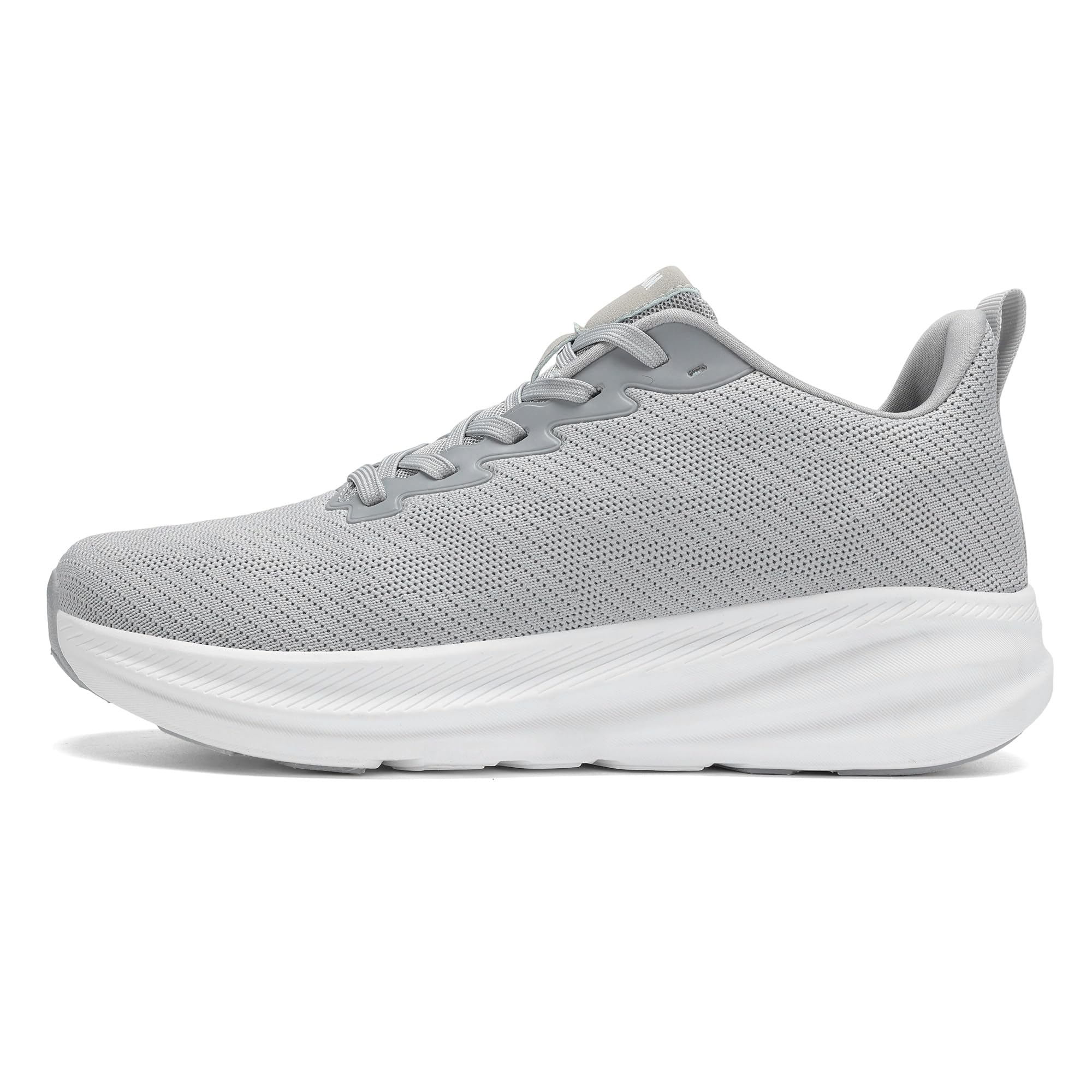 VAMJAM Mens Running Shoes Fashion Sneakers Non Slip Walking Shoes Comfortable Tennis Cushion Athletic Shoes for Men Lightgrey Size 11