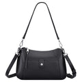 Over Earth Genuine Leather Small Hobo Crossbody Bags for Women Shoulder Purses and Handbags(O189E Black)