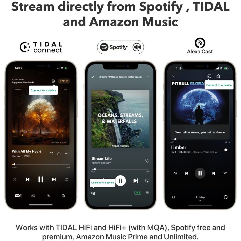 WiiM Pro AirPlay 2 Receiver, Google Cast Audio, WiFi Multiroom Streamer, Compatible with Alexa, Siri and Google Assistant, Stream Hi-Res Audio from Spotify, Amazon Music, Tidal and More