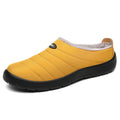 Mishansha Mens Womens House Slippers Warm Fur Lined Winter House Shoes Slip on Cozy Indoor Outdoor Slipper Yellow Size 9.5 Women/7.5 Men