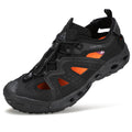 HUMTTO Men's Amphibious Closed Toe Hiking Sandals Quick-Dry Water Shoes Non-Slip Athletic Adjustable Outdoor Fisherman Beach Summer Walking Travel Shoe 10.5 Black